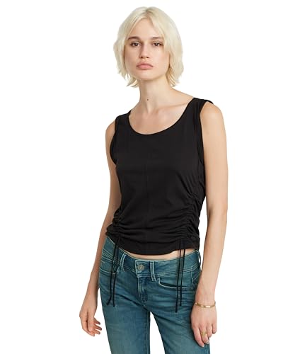 G-Star RAW Women's Tops Adjustable Tucked Sleevs r t wmn, Schwarz (dk Black D24660-4107-6484), M von G-Star RAW