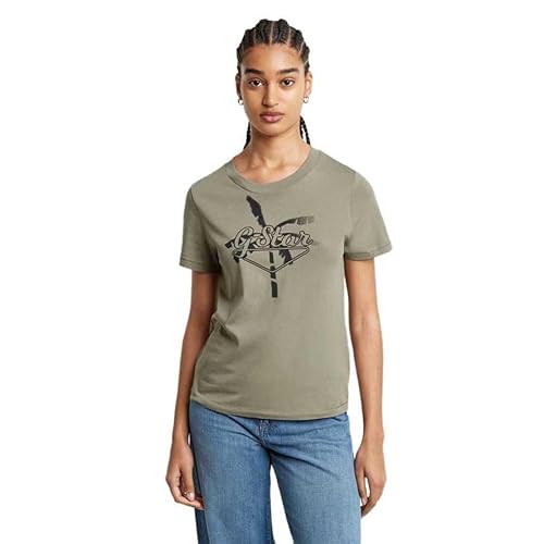 G-Star RAW Women's Tops Summer gr r t wmn, Grün (Shamrock D24595-4107-2199), XL von G-STAR