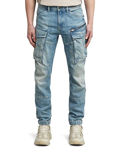 JEANS Uomo G-STAR D23077 D499 ROVIC ZIP 3D REGULAR TAPERED H484 VINTAGE CUMULUS BLUE von G-Star Raw