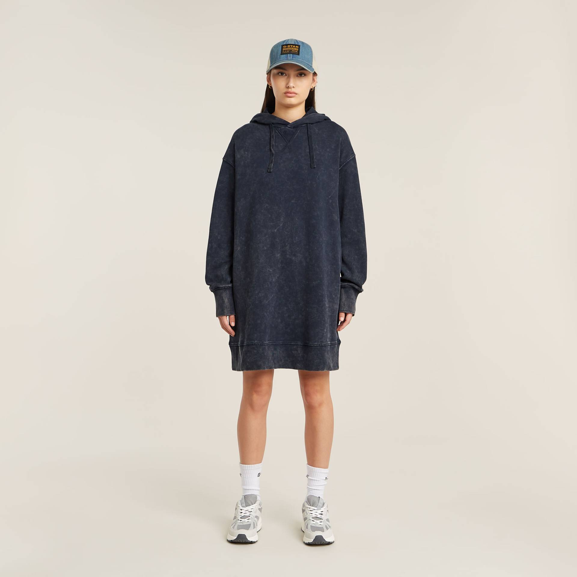 Loose Overdyed Hooded Sweater Kleid von G-STAR