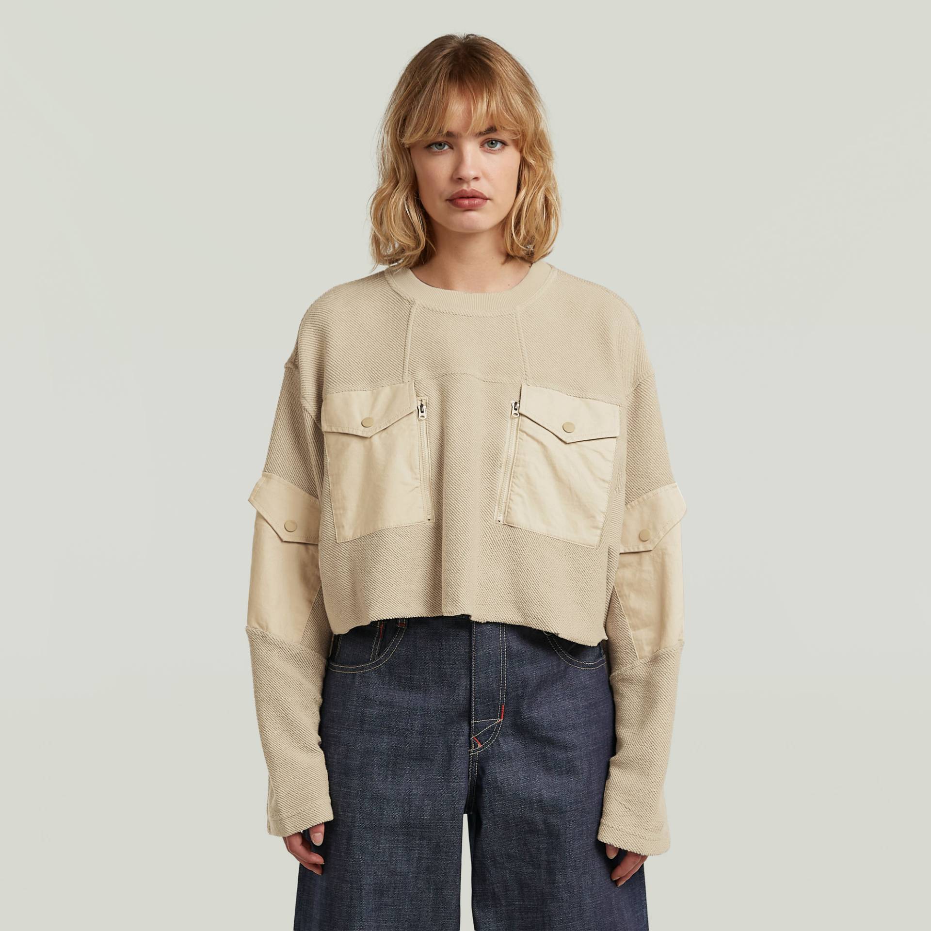 Multi Pocket Mix Loose Cropped Sweater von G-STAR