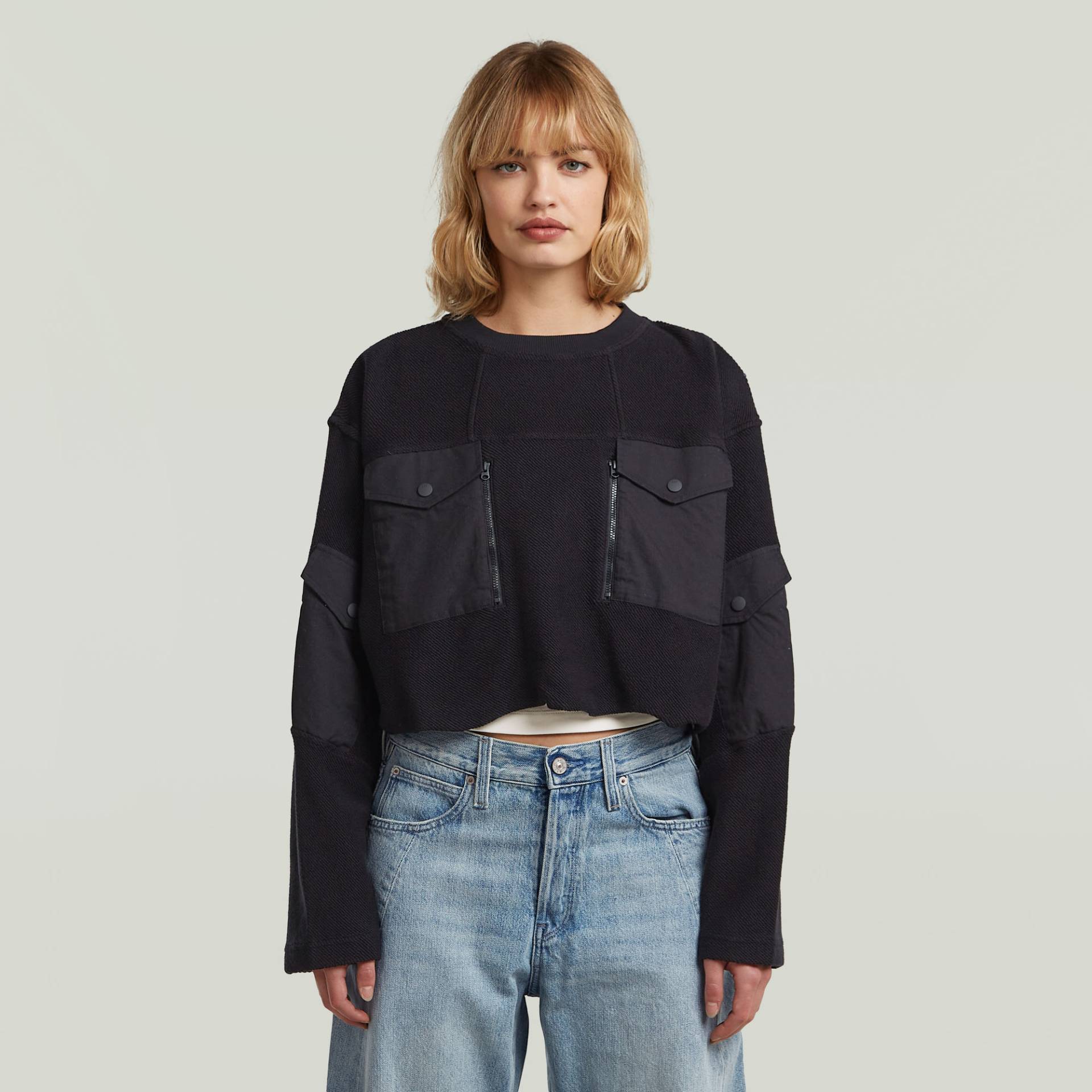Multi Pocket Mix Loose Cropped Sweater von G-STAR