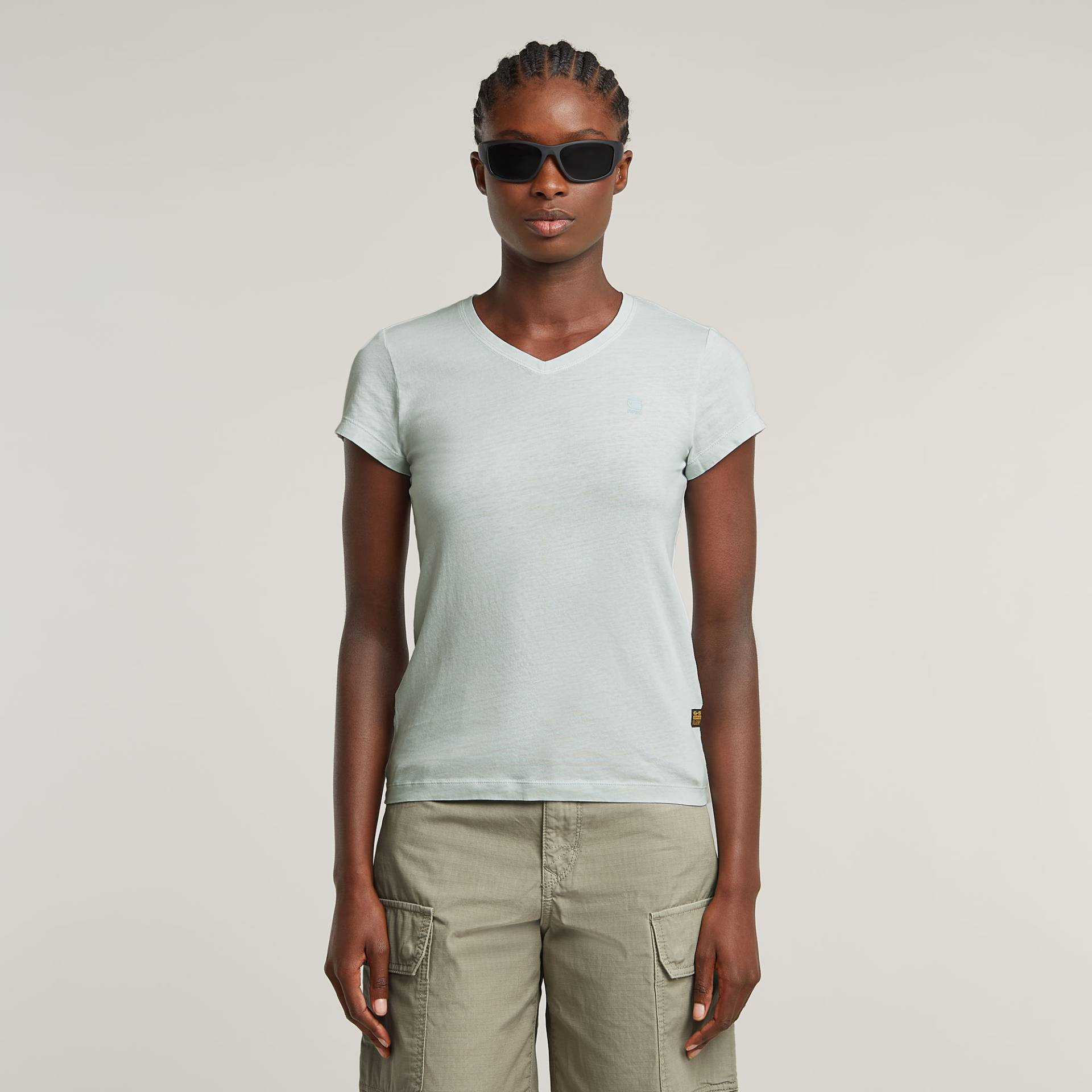 Overdyed Eyben Slim V-Neck Top von G-STAR