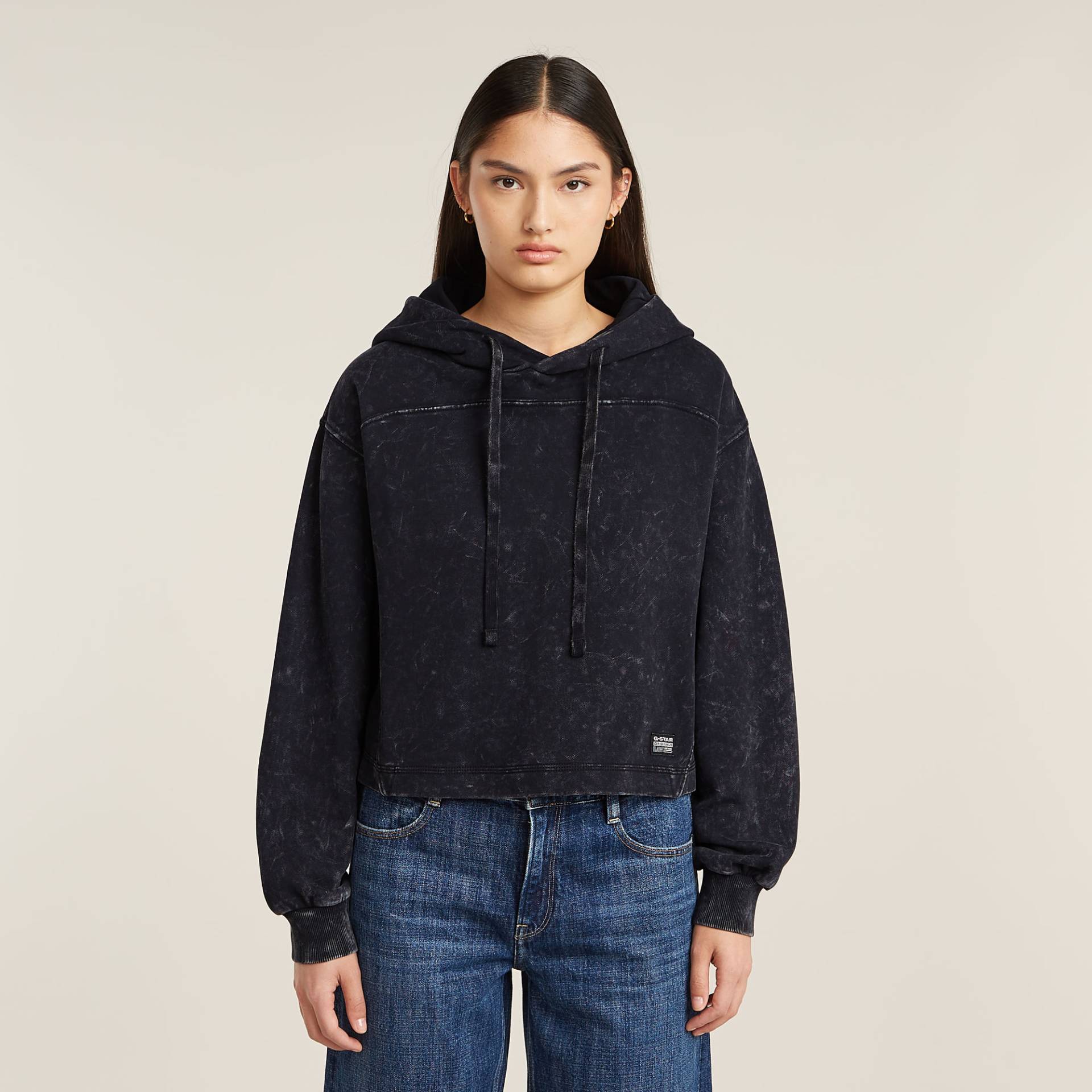 Overdyed Loose Hooded Sweatshirt von G-STAR