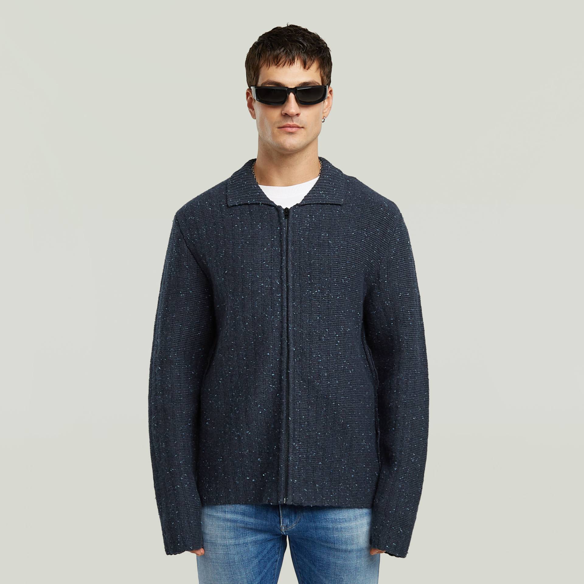 Polo Collar Full Zip Knit von G-STAR
