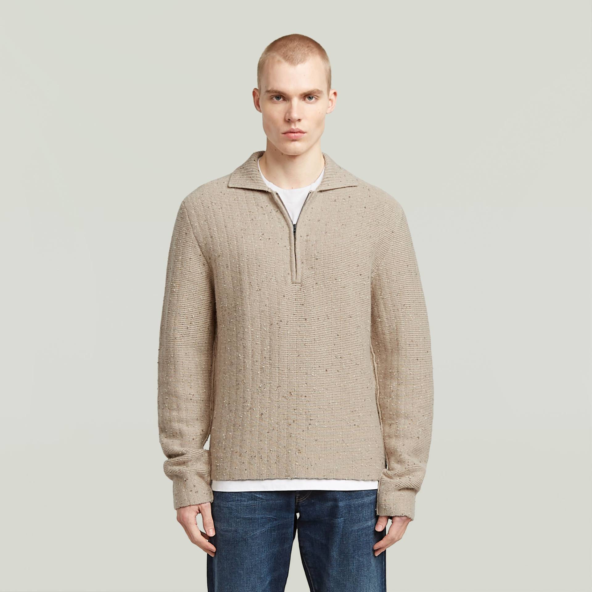 Polo Collar Half Zip Knit von G-STAR