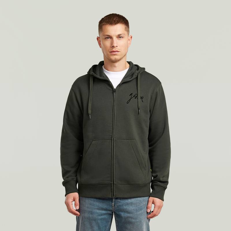 Script Hooded Zip Sweater von G-STAR