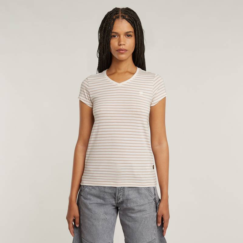 Stripe Eyben Slim V-Neck T-Shirt 2.0 von G-STAR