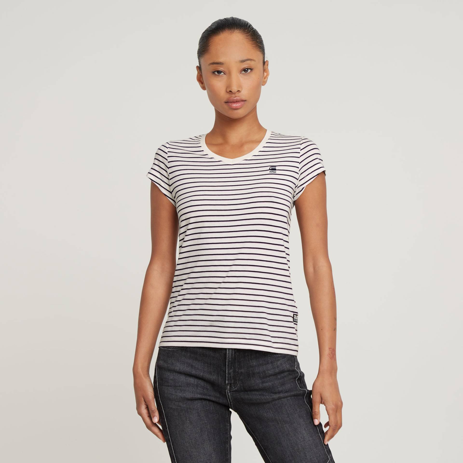 Stripe Eyben Slim V-Neck Top 2.0 Stripe Eyben Slim V-Neck Top 2.0 von G-STAR
