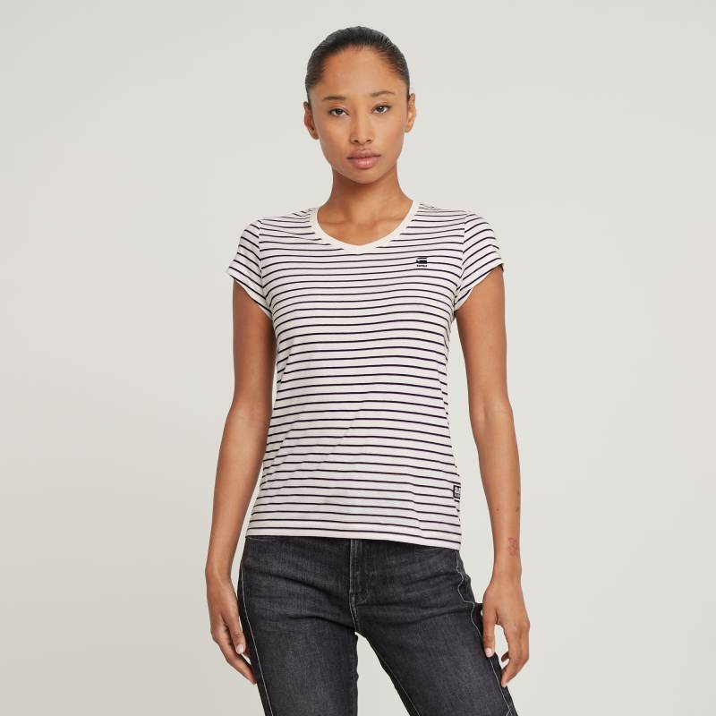 Stripe Eyben Slim V-Neck Top 2.0 von G-STAR