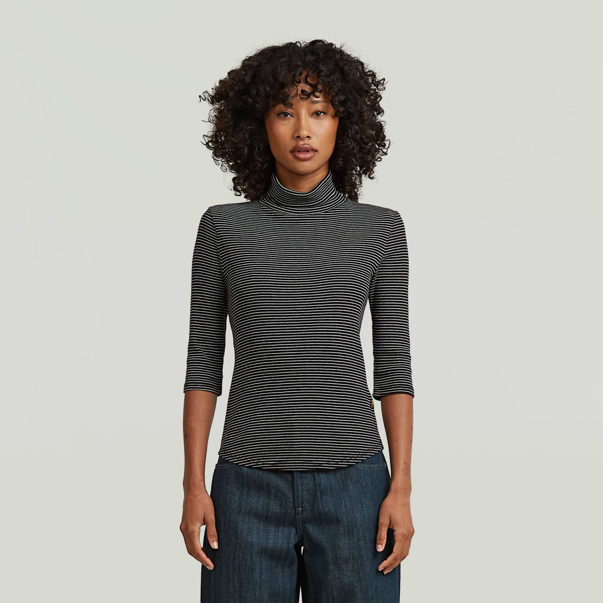 Striped Slim Mock T-Shirt Striped Slim Mock T-Shirt von G-STAR