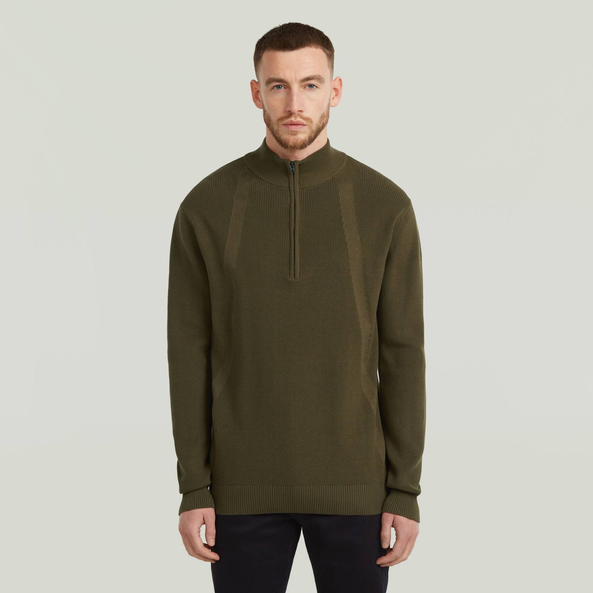 Structured Half Zip Knit von G-STAR
