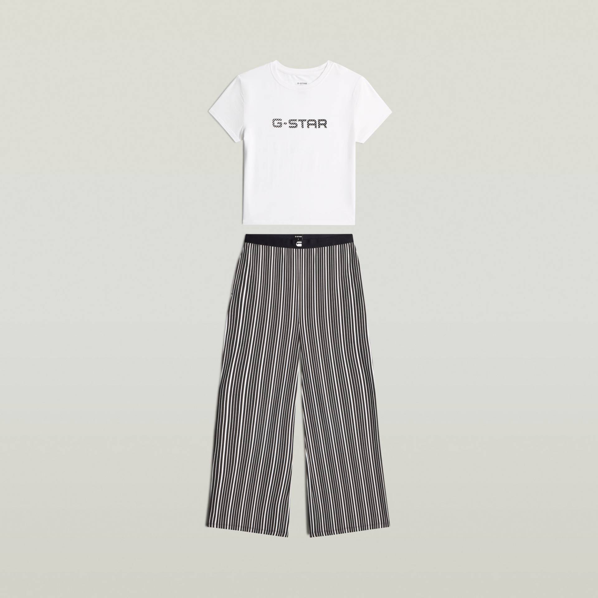 T-Shirt und Wide Leg Pant Pyjama Set von G-STAR