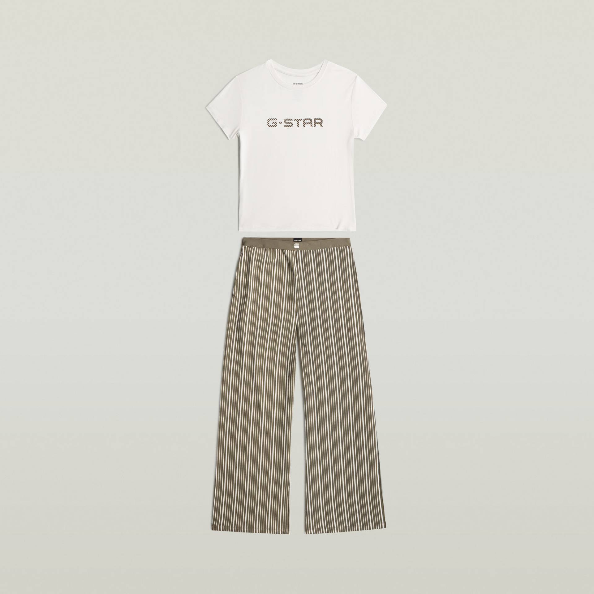 T-Shirt und Wide Leg Pant Pyjama Set von G-STAR