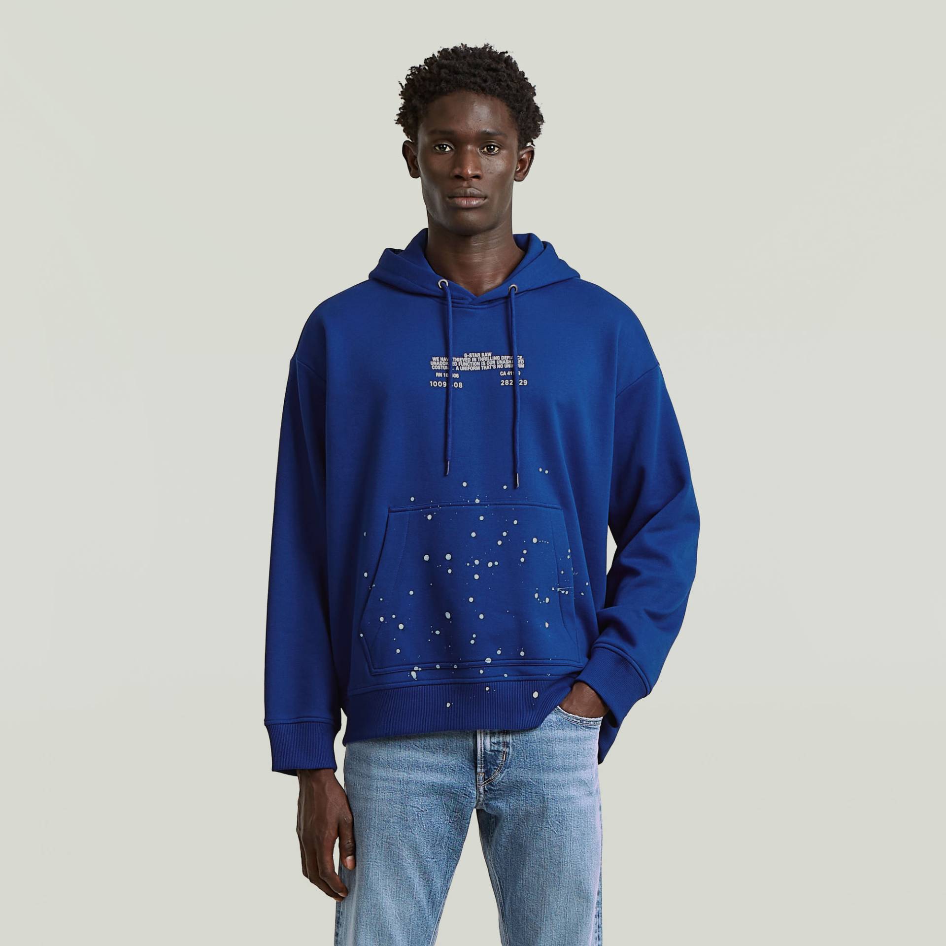 Text Splatters Relaxed Hoodie Sweater von G-STAR