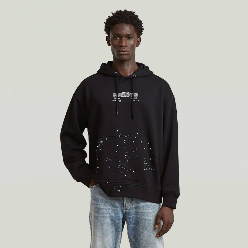 Text Splatters Relaxed Hoodie Sweater von G-STAR