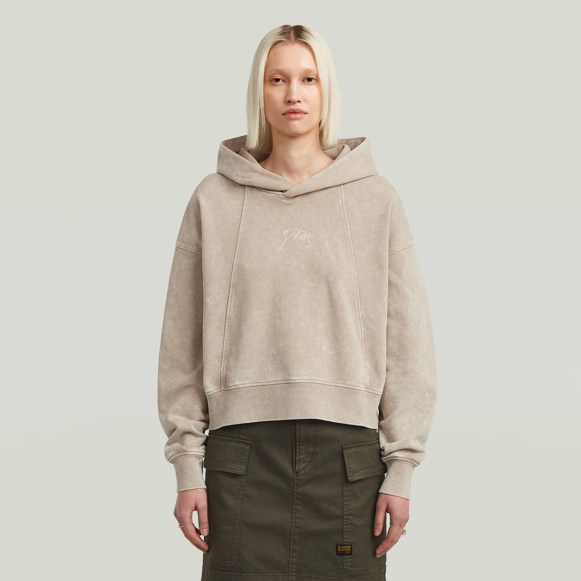 Washed A Line Script Hoodie Sweater von G-STAR