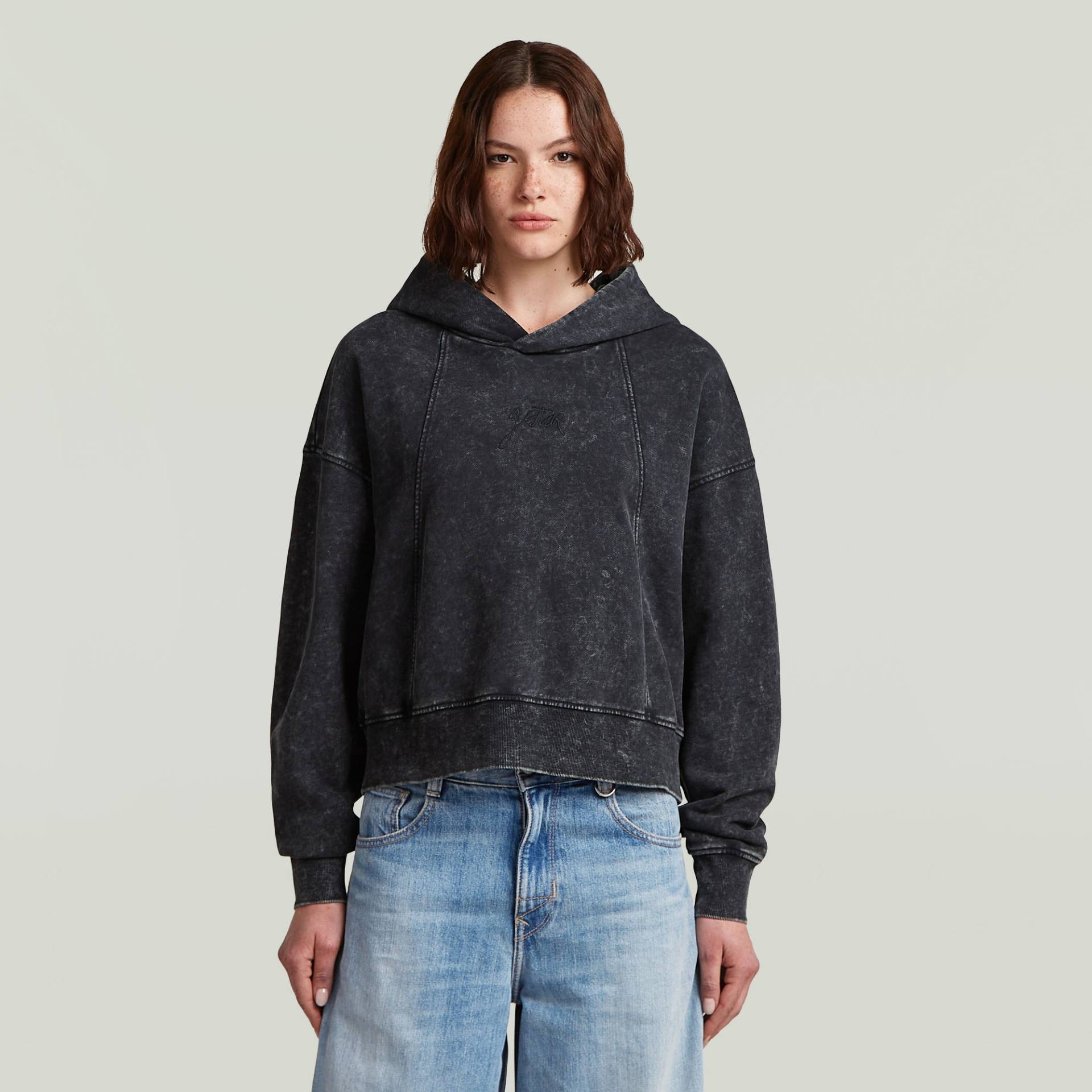 Washed A Line Script Hoodie Sweater von G-STAR