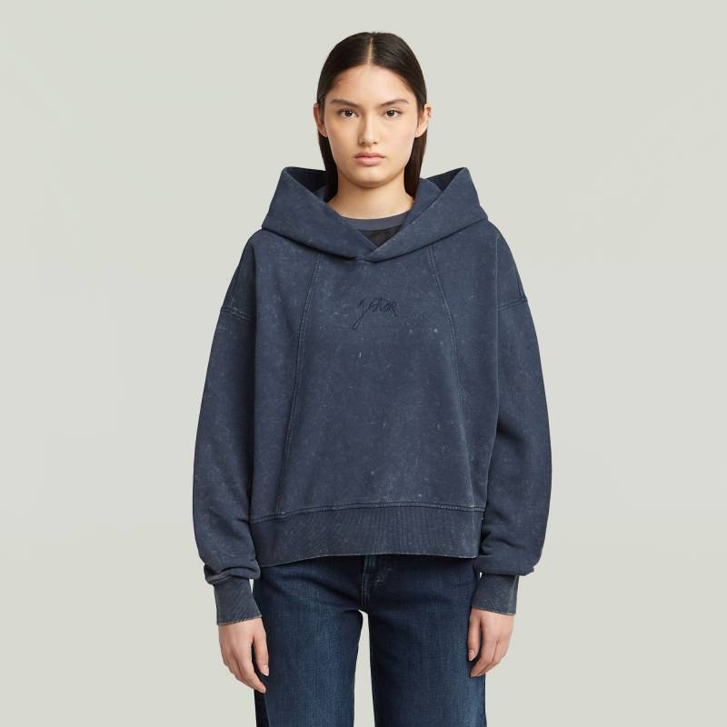 Washed A-Line Script Hoodie Sweatshirt von G-STAR