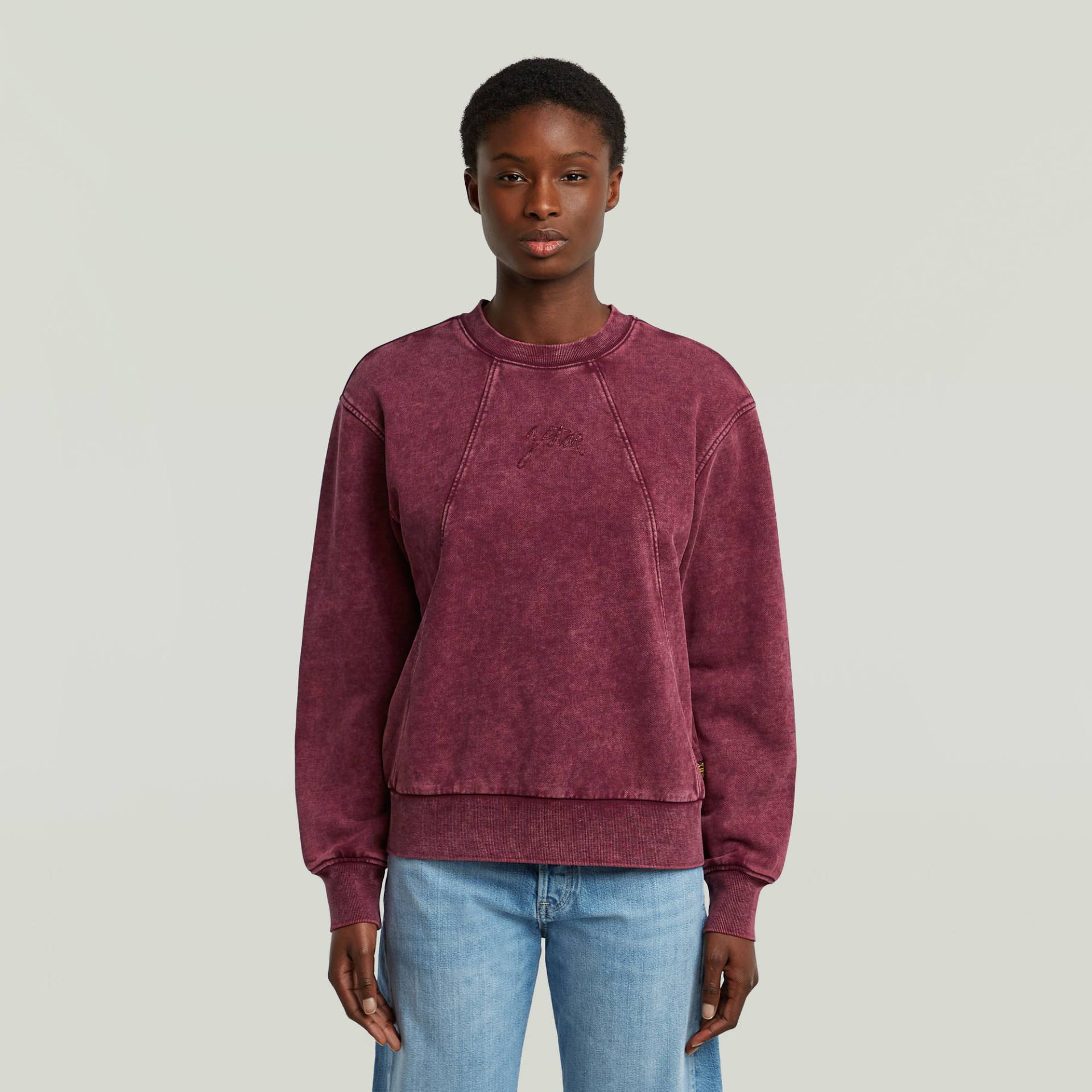 Washed A-Line Script Sweater von G-STAR