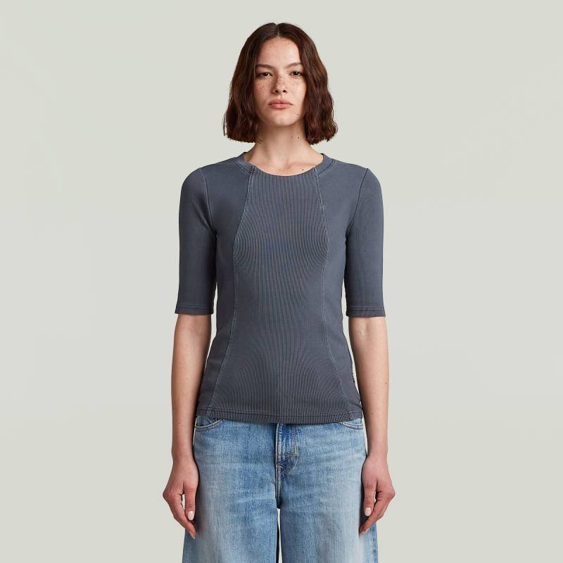 Washed A-Line Slim Rib T-Shirt von G-STAR