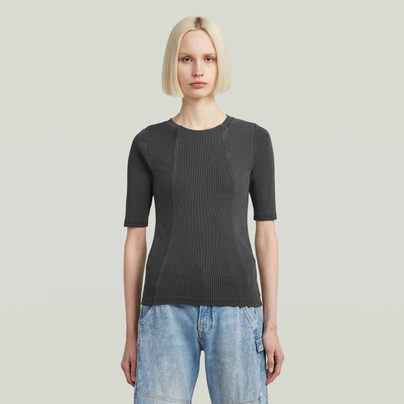 Washed A-Line Slim Rib T-Shirt Washed A-Line Slim Rib T-Shirt von G-STAR