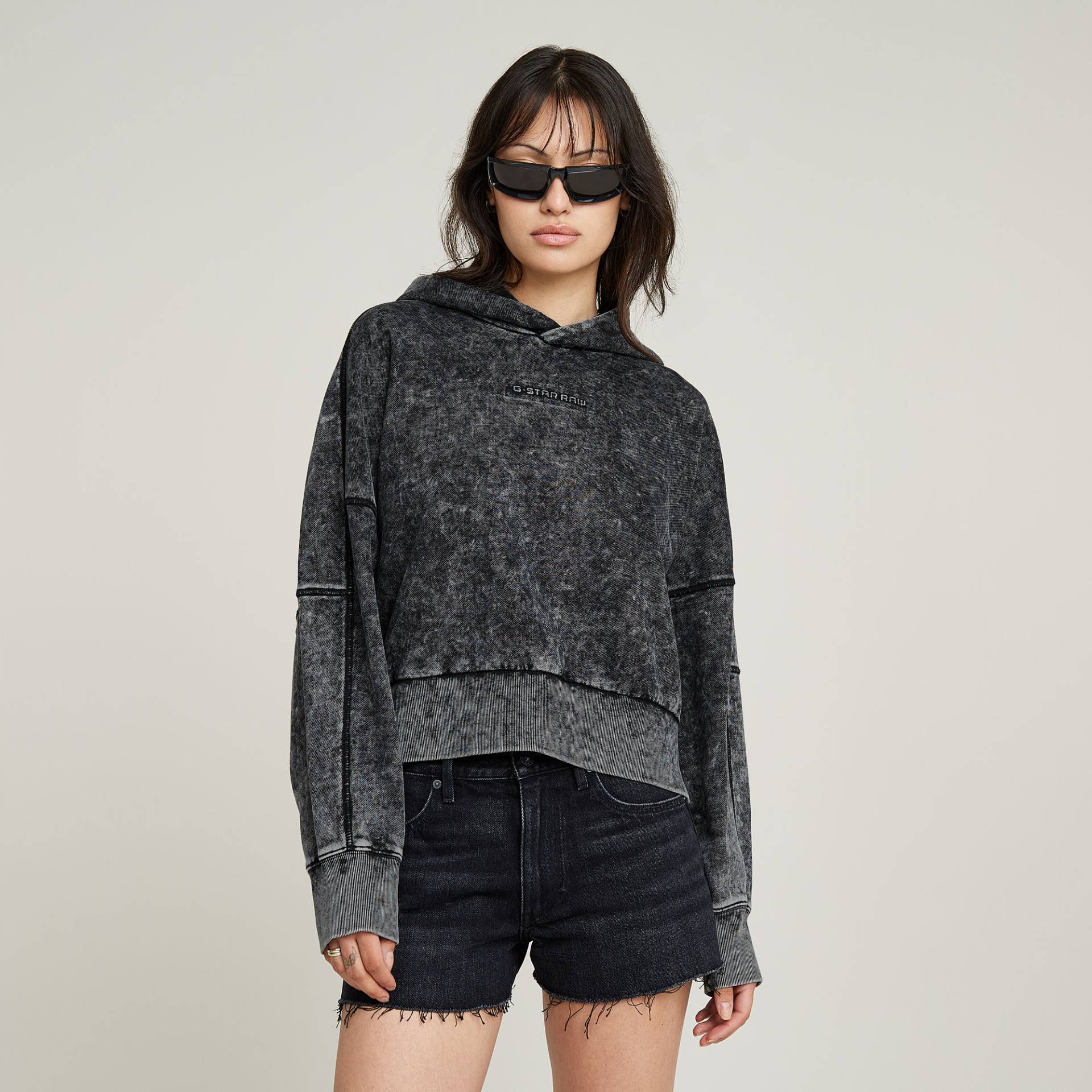 Washed Embossed Oversized Hoodie von G-STAR