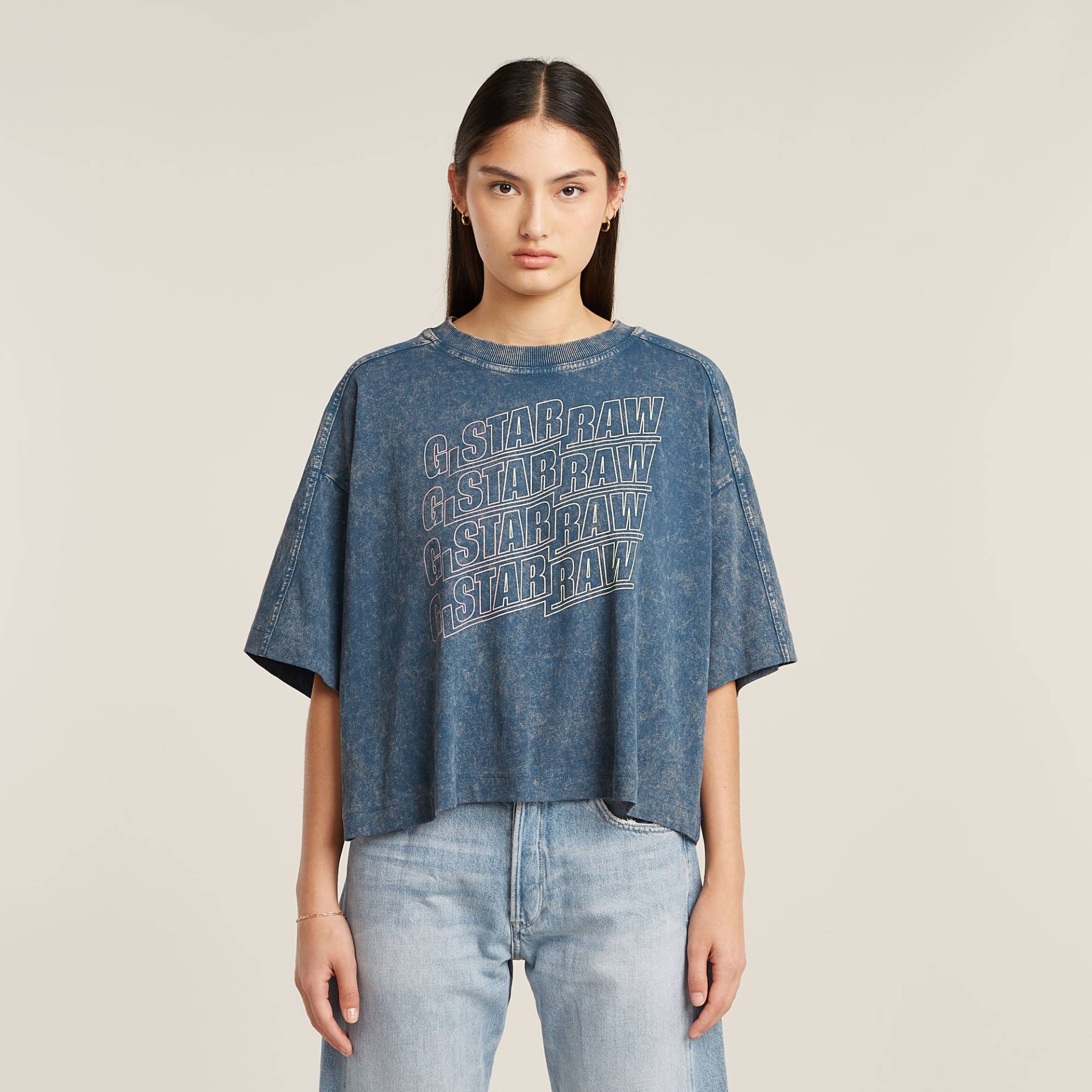 Washed Multi Logo Oversized T-Shirt von G-STAR