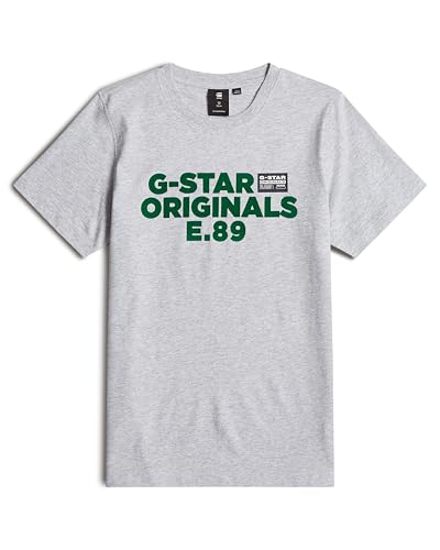 G-Star Jungen T-Shirt Ss Regular, Mehrfarben (Lt Grey Htr D25536-01-a302), 16 Jahre von G-STAR RAW