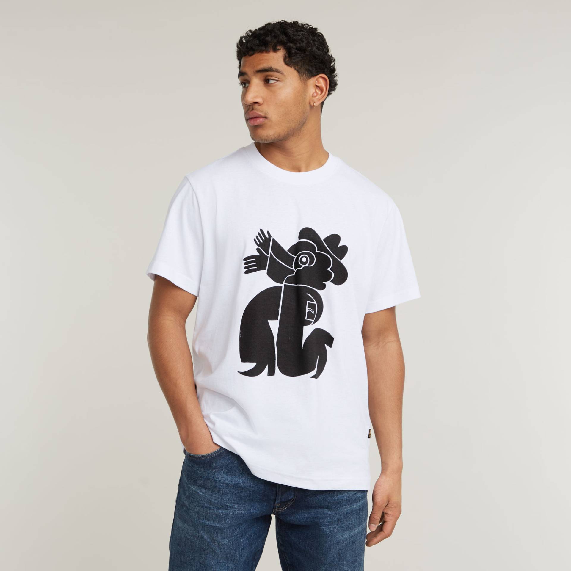 Boots Illustration Loose T-Shirt von G-Star RAW