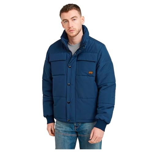 G-Star Herren 4 Pocket Quilted Padded Jacke, Blau (dk sea blue D25353-D712-1023), S von G-Star RAW