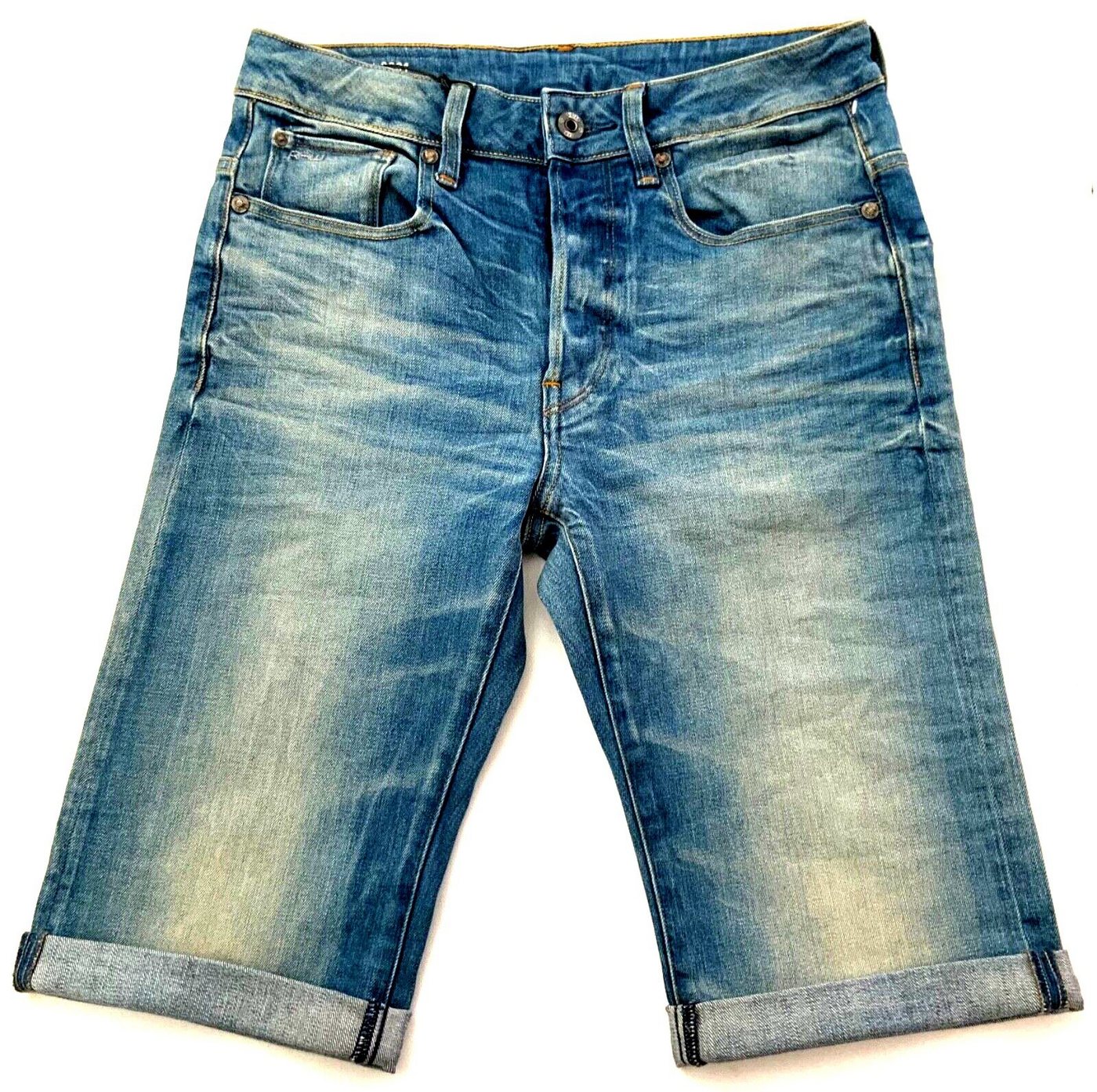 G-Star RAW Jeansshorts G-Star Herren Jean Shorts, G-Star Raw 3301 Straight Jeans Short von G-Star RAW