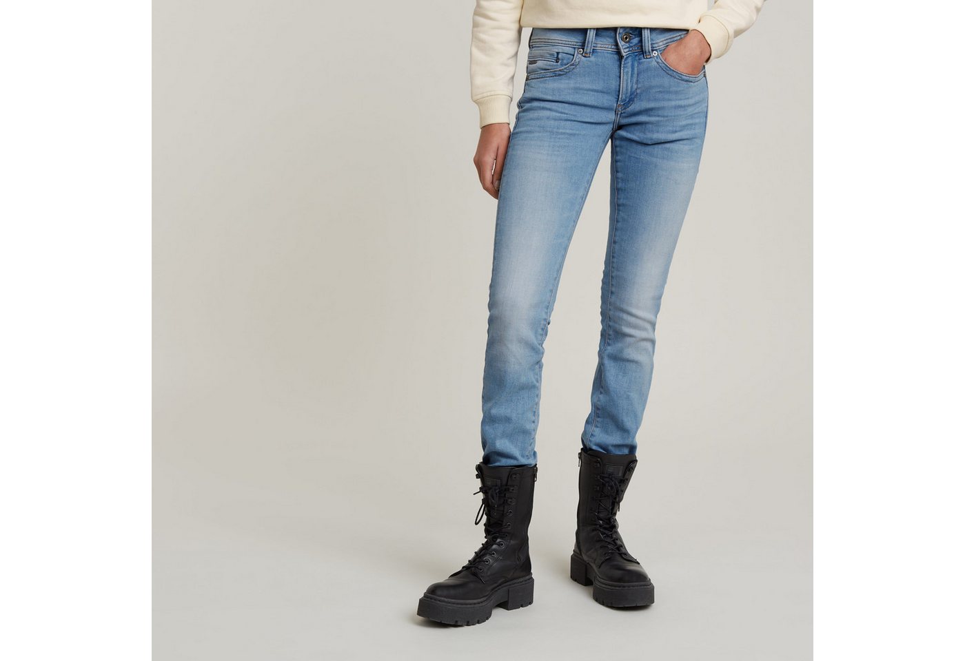 G-STAR Straight-Jeans Midge 5-Pocket-Design mit markanten Steppnähten G-STAR Straight-Jeans Midge 5-Pocket-Design mit markanten Steppnähten von G-STAR