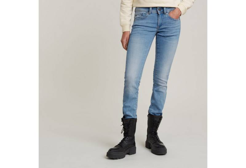 G-STAR Straight-Jeans Midge 5-Pocket-Design mit markanten Steppnähten von G-STAR