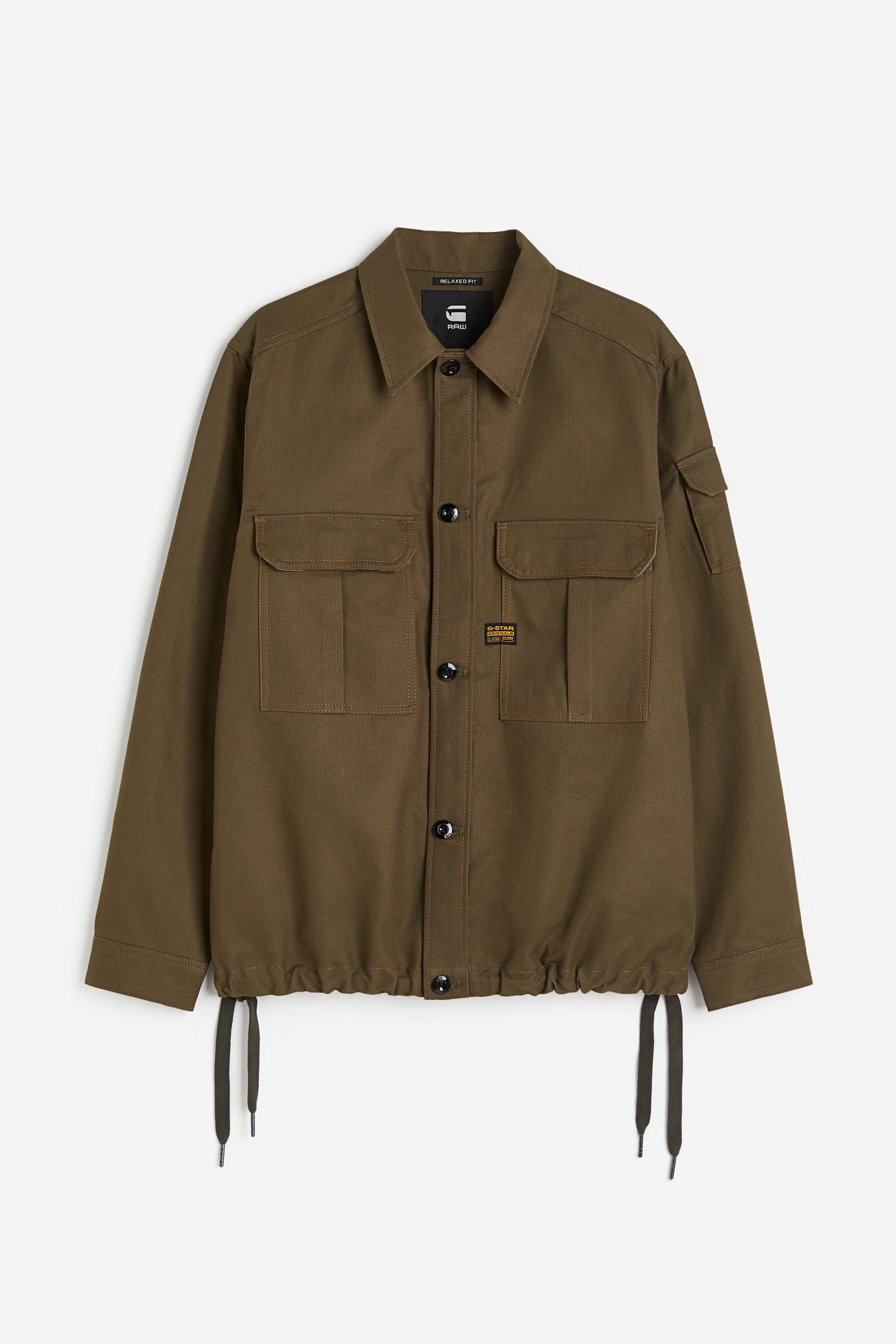 G-Star Raw 2 Pocket Relaxed Long Sleeve Shirt Green, Overshirts in Größe M von G-Star Raw