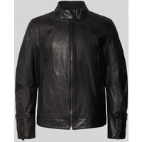 G-Star Raw Bikerjacke aus Schafsleder mit Stehkragen in Black, Größe XS G-Star Raw Bikerjacke aus Schafsleder mit Stehkragen in Black, Größe XS von G-Star Raw
