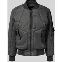 G-Star Raw Bomberjacke mit gerippten Abschlüssen in Anthrazit, Größe M von G-Star Raw