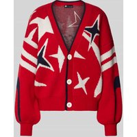 G-Star Raw Loose Fit Strickjacke mit V-Ausschnitt Modell 'Holiday' in Rot, Größe L von G-Star Raw