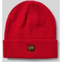 G-Star Raw Mütze mit Label-Patch Modell 'Effo' in Rot, Größe 1 von G-Star Raw