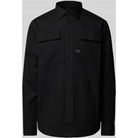 G-Star Raw Regular Fit Freizeithemd aus Viskose mit Kentkragen in Black, Größe S von G-Star Raw