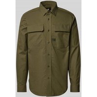 G-Star Raw Regular Fit Freizeithemd mit Label-Patch in Oliv, Größe XXL G-Star Raw Regular Fit Freizeithemd mit Label-Patch in Oliv, Größe XXL von G-Star Raw