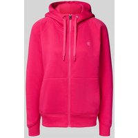 G-Star Raw Regular Fit Sweatjacke mit Logo-Print Modell 'Premium' in Pink, Größe XS von G-Star Raw