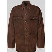 G-Star Raw Relaxed Fit Jacke in Leder-Optik Modell 'Chore' in Rostrot, Größe XXL G-Star Raw Relaxed Fit Jacke in Leder-Optik Modell 'Chore' in Rostrot, Größe XXL von G-Star Raw
