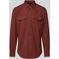 G-Star Raw Slim Fit Freizeithemd mit Kentkragen in Rostrot, Größe M von G-Star Raw
