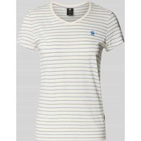 G-Star Raw Slim Fit T-Shirt mit Streifenmuster Modell 'Stripe eyben' in Hellblau, Größe L G-Star Raw Slim Fit T-Shirt mit Streifenmuster Modell 'Stripe eyben' in Hellblau, Größe L von G-Star Raw