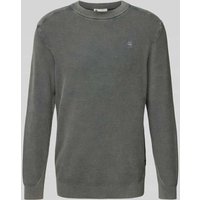 G-Star Raw Strickpullover mit Label-Stitching in Dunkelgrau, Größe M von G-Star Raw