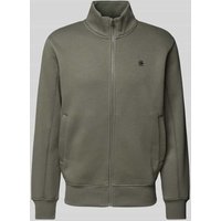 G-Star Raw Sweatjacke mit Label-Stitching in Mittelgrau, Größe XXL von G-Star Raw