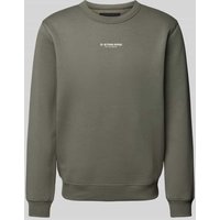 G-Star Raw Sweatshirt mit Label-Print in Mittelgrau, Größe XXL von G-Star Raw