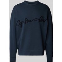 G-Star Raw Sweatshirt mit Label-Stitching in Dunkelblau, Größe XXL von G-Star Raw