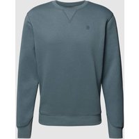 G-Star Raw Sweatshirt mit Logo-Stitching Modell 'Premium' in Helltuerkis, Größe XS von G-Star Raw